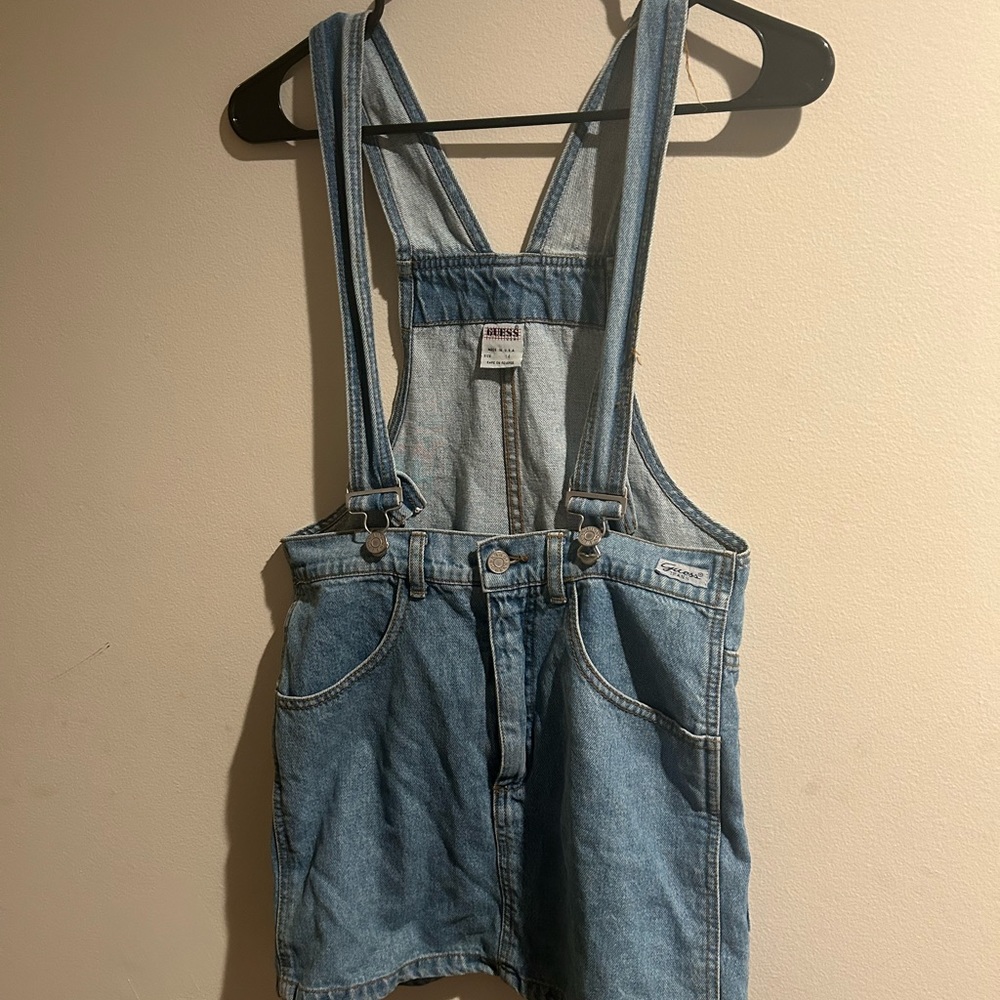 Vintage light wash Guess overalls/skirtalls